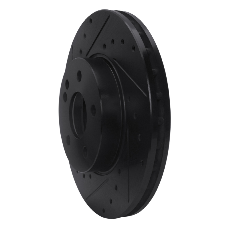 Mercedes-Benz Viano Brake Rotor (1) - Front Left - R1 Concepts - Drilled & Slotted - Black - `16-`23